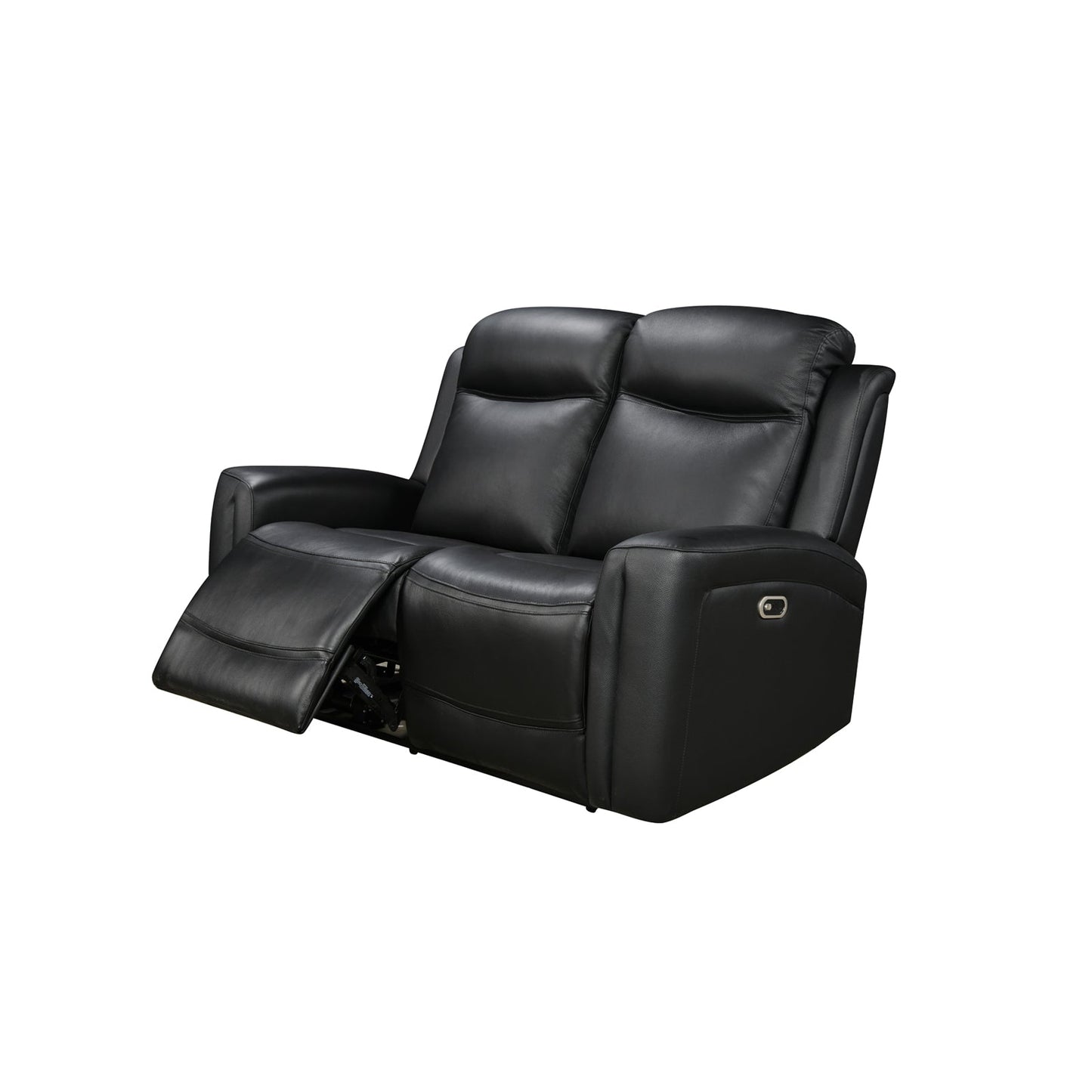 3-2 Seater Electric Leather/PVC Black Recliner Set - Image 5