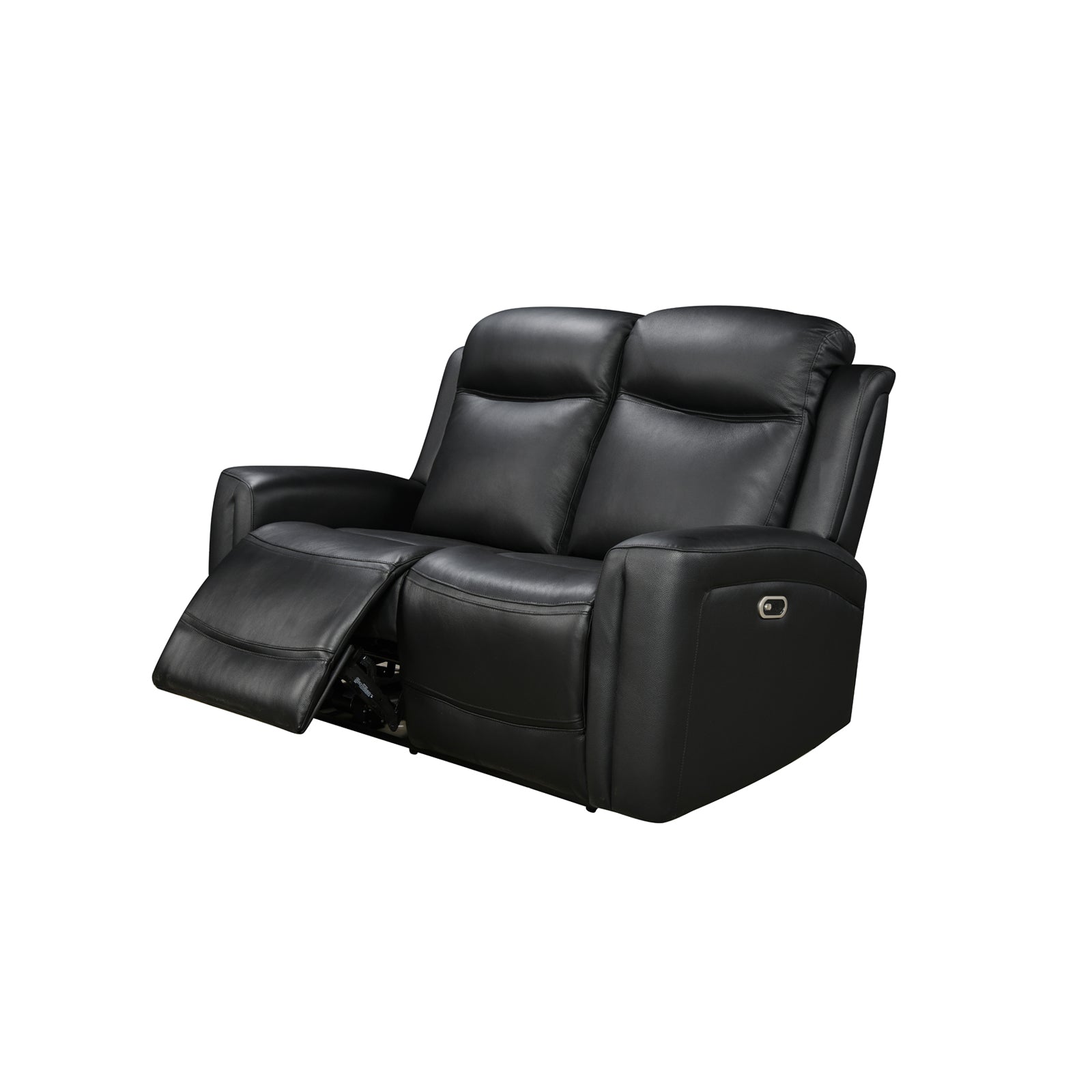 3-2 Seater Electric Leather/PVC Black Recliner Set - Image 5