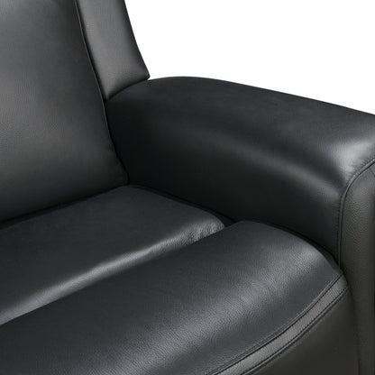 3-2 Seater Electric Leather/PVC Black Recliner Set - Image 7