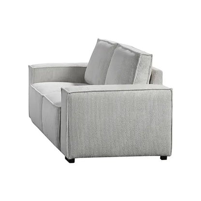 Reno 3 Seater Sofa Beige Colour Fabric Upholstery Wooden Structure Knock Down Feature In Back & Arms - Image 3