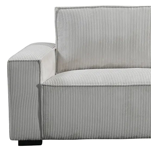 Reno 3 Seater Sofa Beige Colour Fabric Upholstery Wooden Structure Knock Down Feature In Back & Arms - Image 4