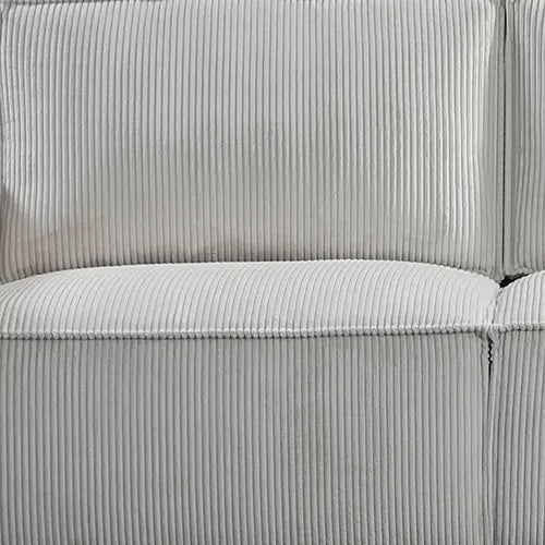 Reno 3 Seater Sofa Beige Colour Fabric Upholstery Wooden Structure Knock Down Feature In Back & Arms - Image 5