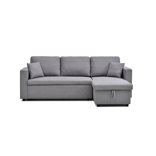 Multifunctional Sofa Bed Fabric Upholstery Chaise Section Comfy Cushions Armrests - Image 5