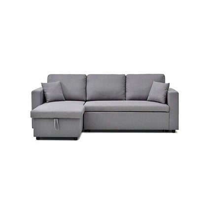 Multifunctional Sofa Bed Fabric Upholstery Chaise Section Comfy Cushions Armrests - Image 6