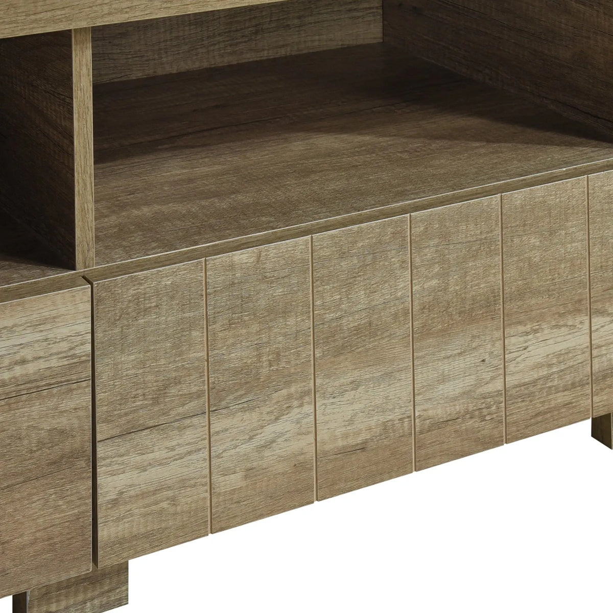TV Cabinet 3 Storage Drawers with Shelf Natural Wood like MDF Entertainment Unit in Oak Colour - Image 5