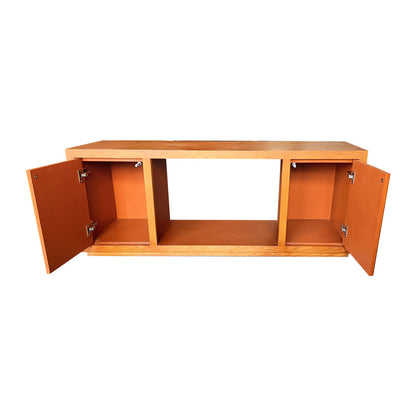 TV Cabinet MDF Brown Colour Two Sideboards Open Space - Image 4