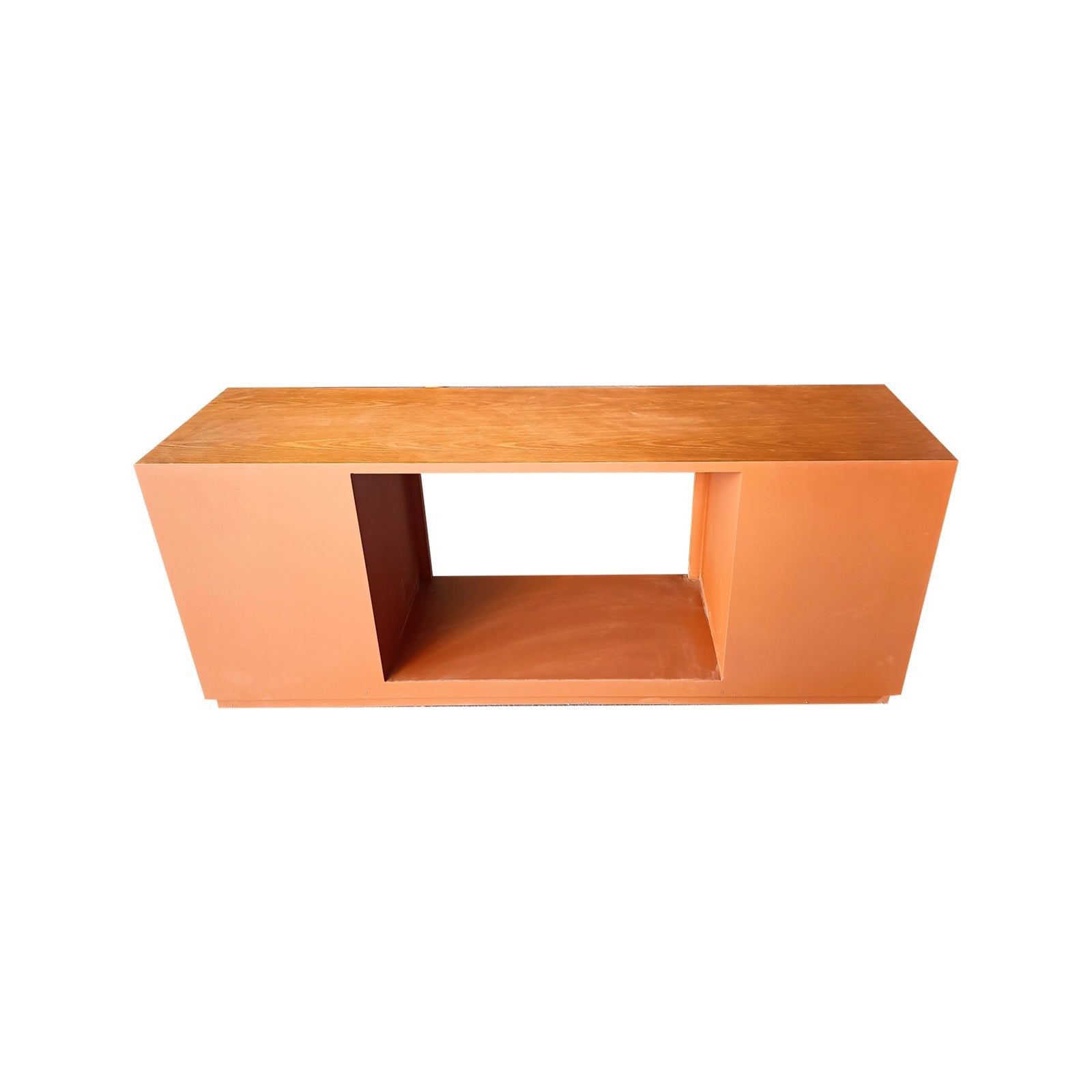 TV Cabinet MDF Brown Colour Two Sideboards Open Space - Image 6