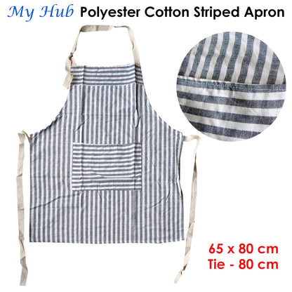 My Hub Polyester Cotton Striped Apron - Image 2