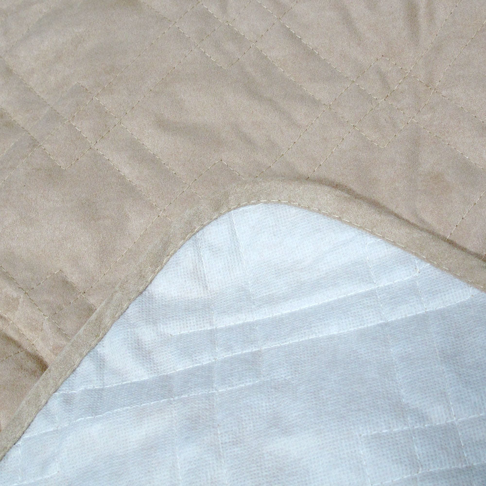 Faux Suede 1 Seater Sofa Protector Camel - Image 3