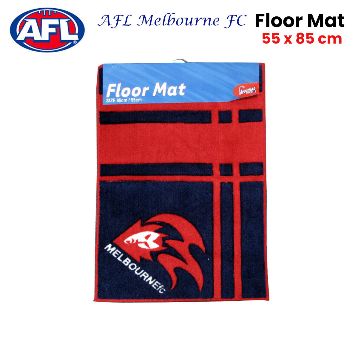 AFL Melbourne Football Club Rubber Backed Floor Mat 55 x 85 cm - Image 2