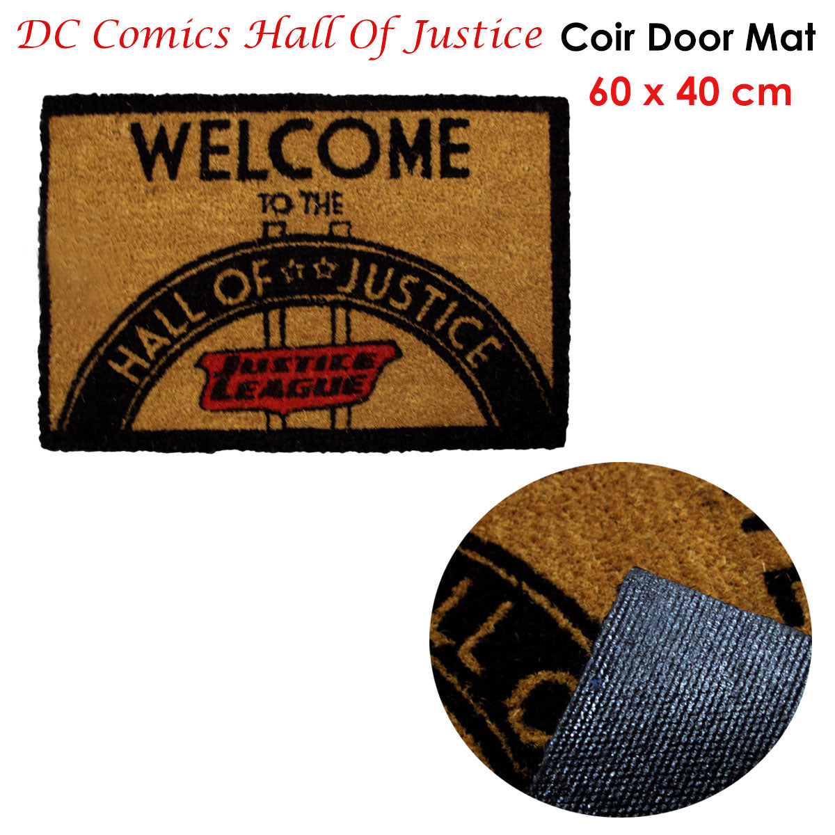 DC Comics Coir Door Mat - Hall Of Justice - Image 2