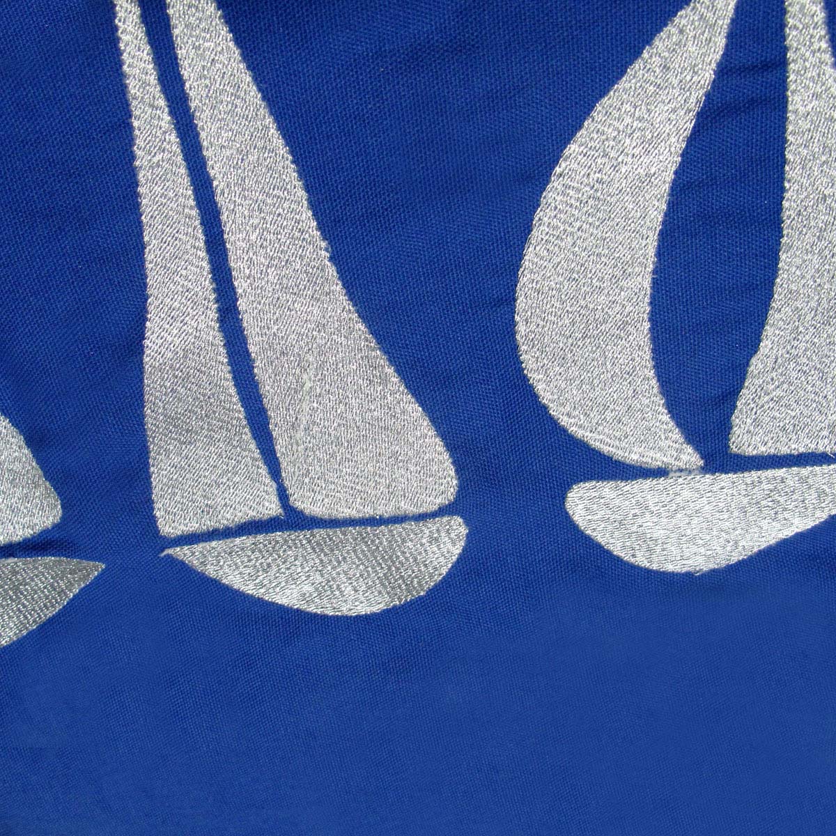 Sail Boats Cotton Embroidered European Pillowcase 65 x 65 cm - Image 3