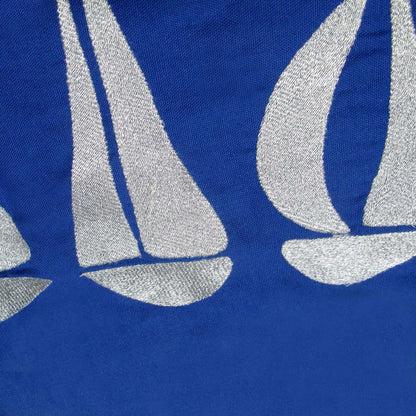 Sail Boats Cotton Embroidered European Pillowcase 65 x 65 cm - Image 3