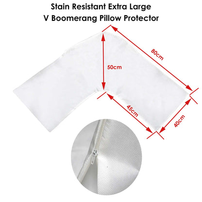 Stain Resistant Extra Large V Boomerang Pillow Protector - Image 2