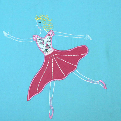 Ballerina Embroidered Quilt Cover Set Single - Image 3