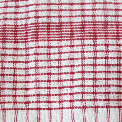 Set of 3 Jumbo Cotton Checkered Tea Towels 60 x 90 cm Red - Image 3