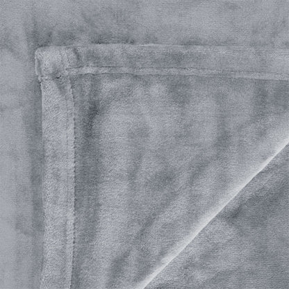 In 2 Linen 350GSM Plush Ultra Soft Velvet Touch Blanket Silver Double/Queen - Image 3