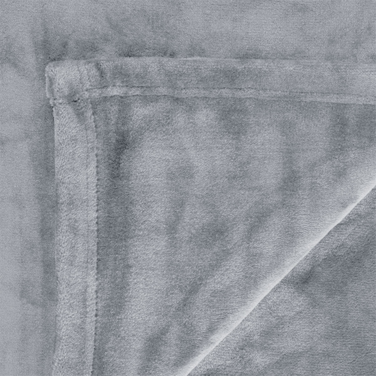 In 2 Linen 350GSM Plush Ultra Soft Velvet Touch Blanket Silver King/Super King - Image 3