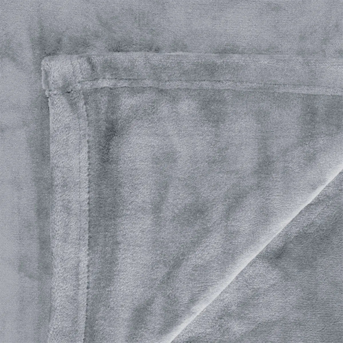 In 2 Linen 350GSM Plush Ultra Soft Velvet Touch Blanket Silver King/Super King - Image 3