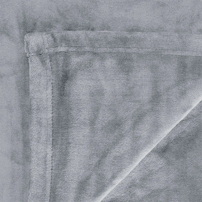 In 2 Linen 350GSM Plush Ultra Soft Velvet Touch Blanket Silver King/Super King - Image 3