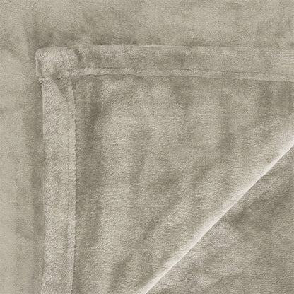 In 2 Linen 350GSM Plush Ultra Soft Velvet Touch Blanket Taupe King/Super King - Image 3