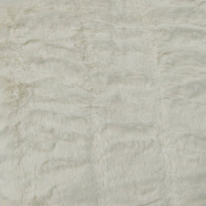 Harper Soft Ruched Pattern Faux Fur Throw Rug 127 x 152 cm Ivory - Image 3
