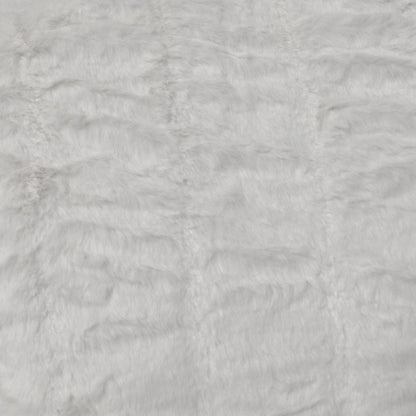 Harper Soft Ruched Pattern Faux Fur Throw Rug 127 x 152 cm White - Image 3