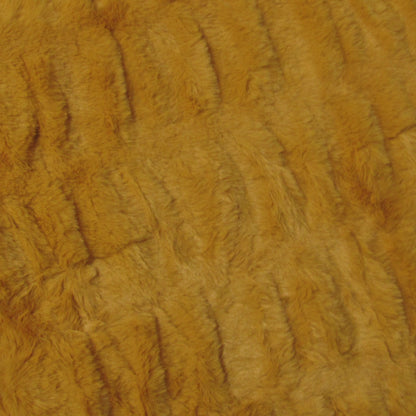 Meadow Soft Faux Fur Throw Rug 127 x 152 cm Mustard - Image 3