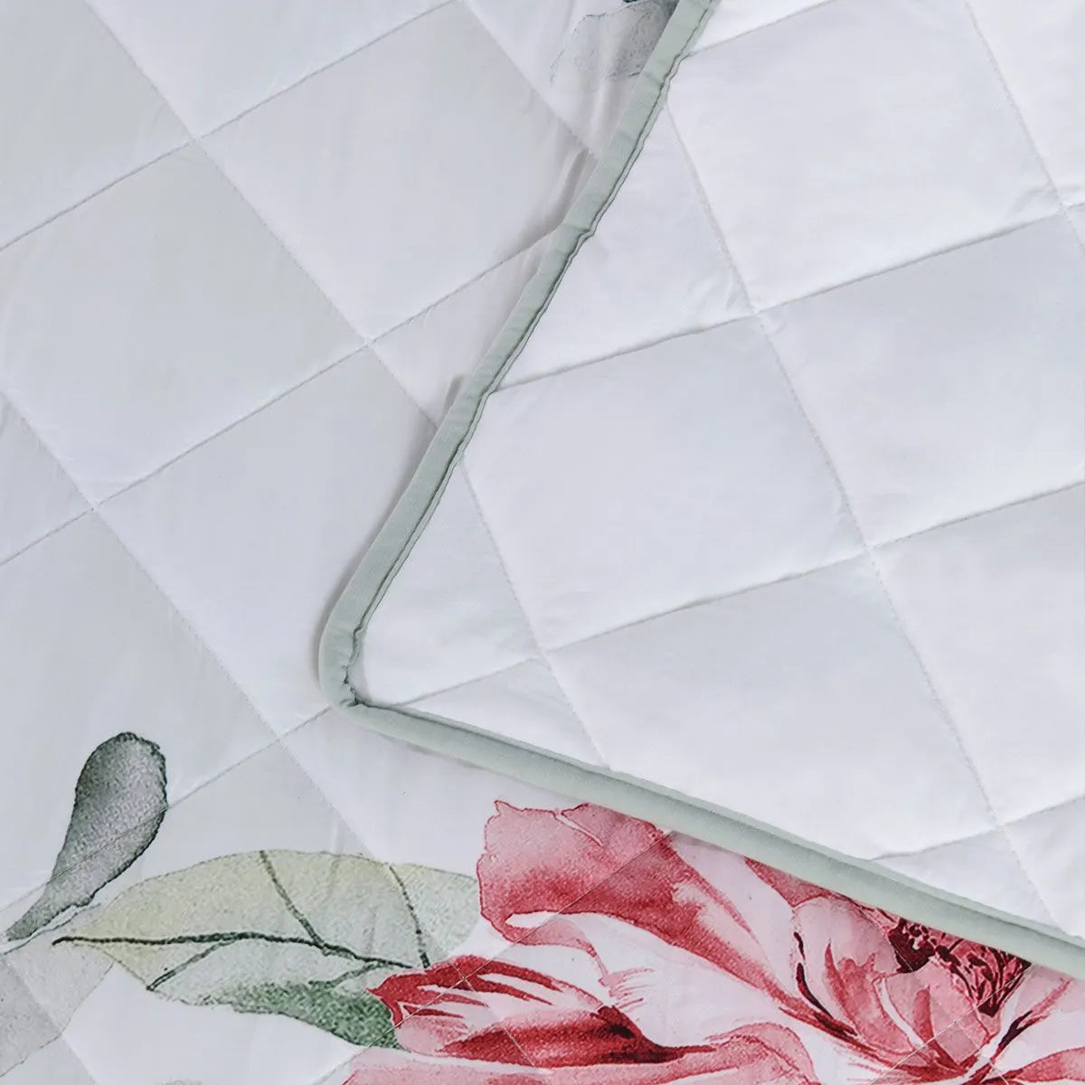 Bianca Coleraine White Floral Printed Bedspread Set Super King - Image 5