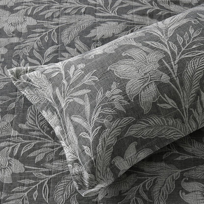 Bianca Maidstone Grey Floral Jacquard Bedspread Set Queen - Image 5