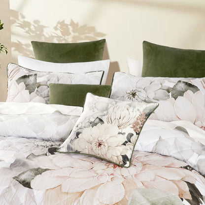 Bianca Giselle White Polyester Printed Floral Coverlet Set Queen/King - Image 3