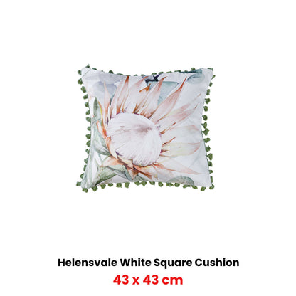 Bianca Helensvale White Velvet Square Filled Cushion 43 x 43cm - Image 2