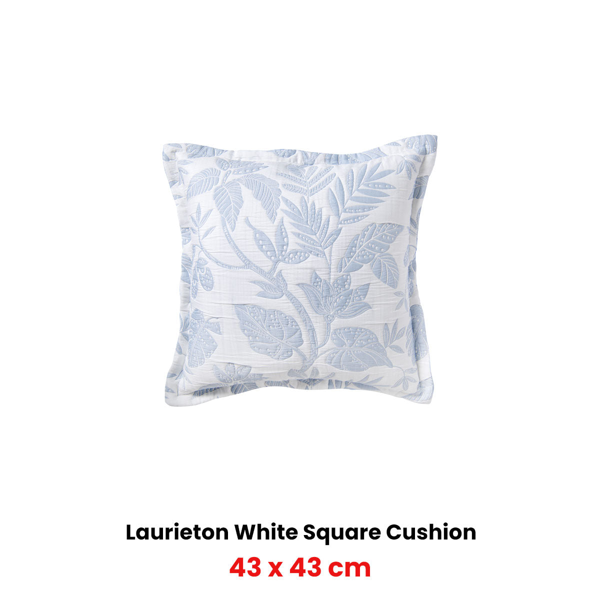 Bianca Laurieton White Coordinate Square Filled Cushion 43 x 43cm - Image 2