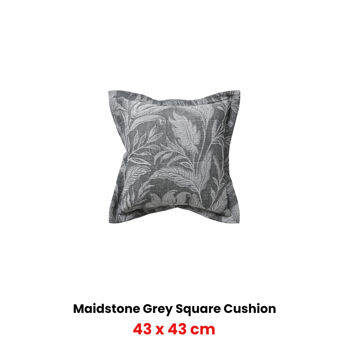 Bianca Maidstone Grey Coordinate Square Filled Cushion 43 x 43cm - Image 2