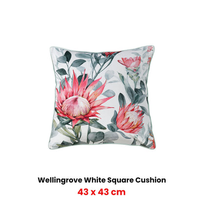 Bianca Wellingrove White Velvet Square Filled Cushion 43 x 43cm - Image 2