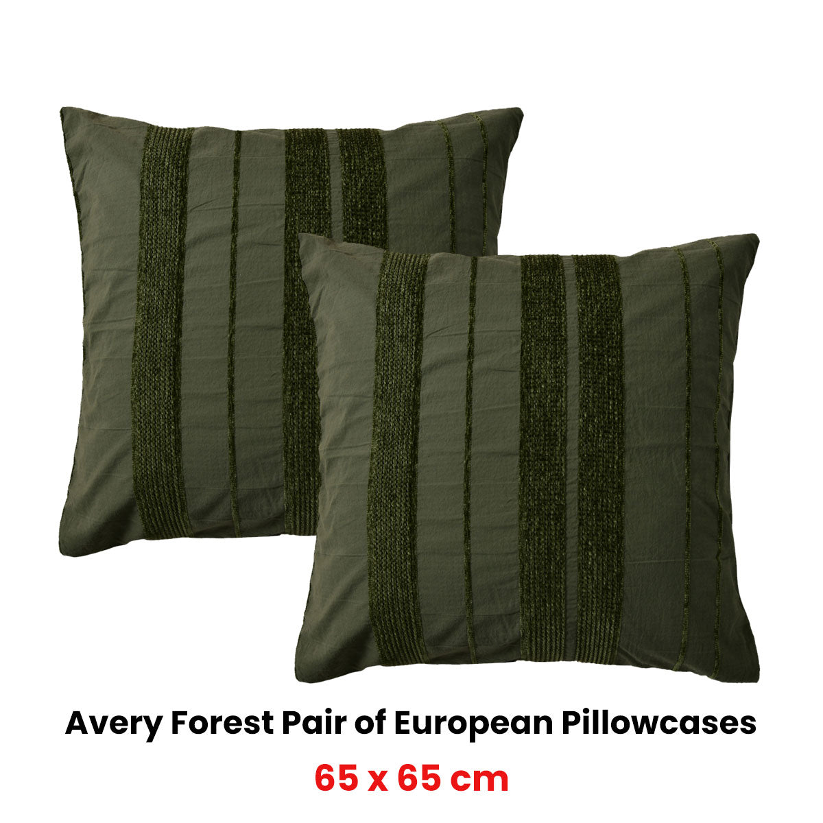 Bianca Pair of Avery Forest European Pillowcases 65 x 65cm - Image 2