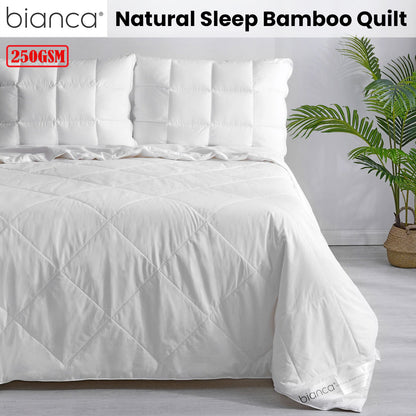 Bianca 250GSM Natural Sleep Bamboo Summer Quilt Single - Image 2