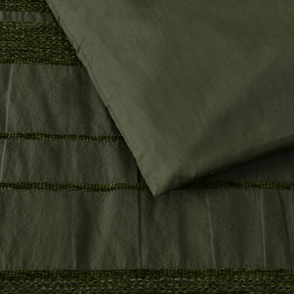 Bianca Avery Forest Chenille Striped Quilt Cover Set King - Image 5