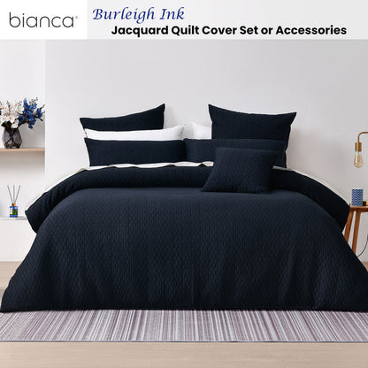 Bianca Burleigh Ink Jacquard Quilt Cover Set King - Image 2