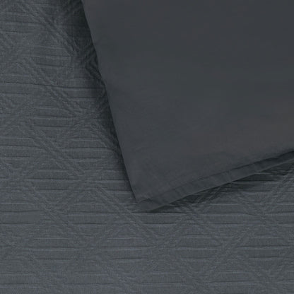 Bianca Hallston Charcoal Pre-Washed Cotton Quilt Cover Set Super King - Image 5
