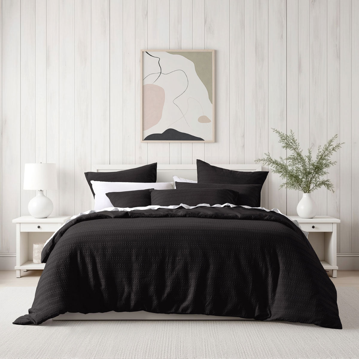 Bianca Kahlani Chocolate Waffle Quilt Cover Set Double