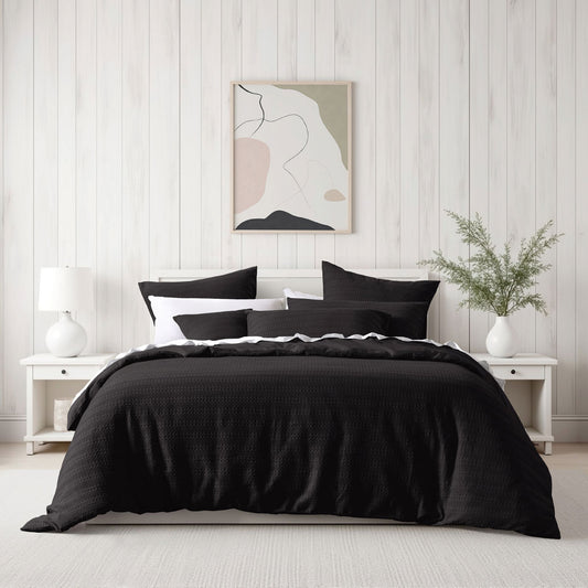 Bianca Kahlani Chocolate Waffle Quilt Cover Set King