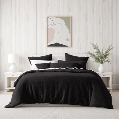 Bianca Kahlani Chocolate Waffle Quilt Cover Set Single