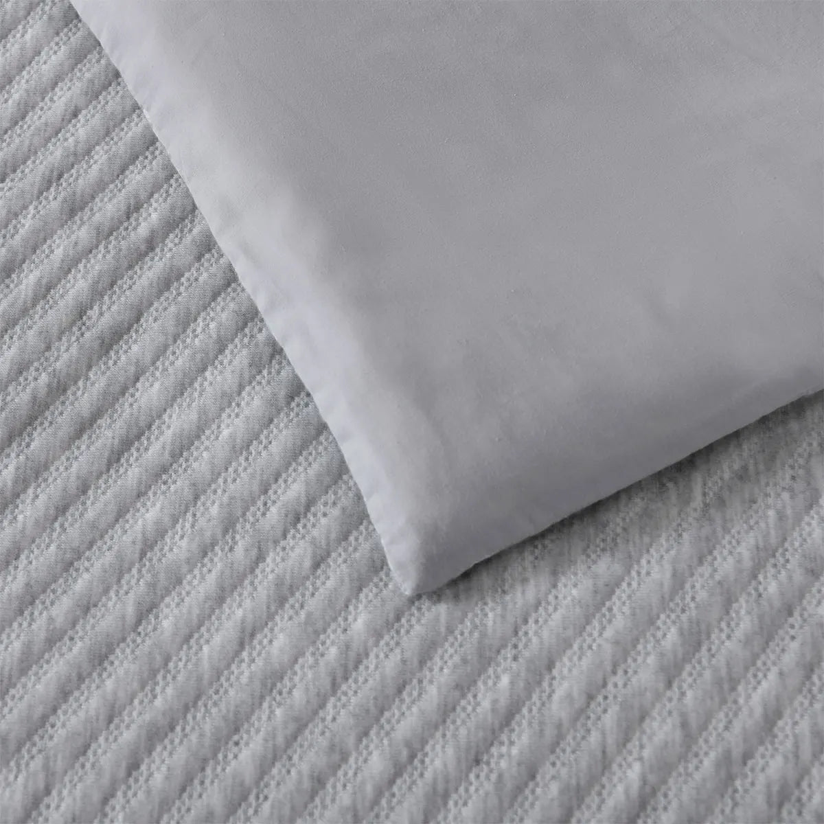Bianca Pesaro Grey Polyester Cotton Quilt Cover Set Queen - Image 5
