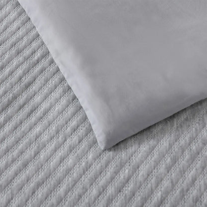 Bianca Pesaro Grey Polyester Cotton Quilt Cover Set Queen - Image 5