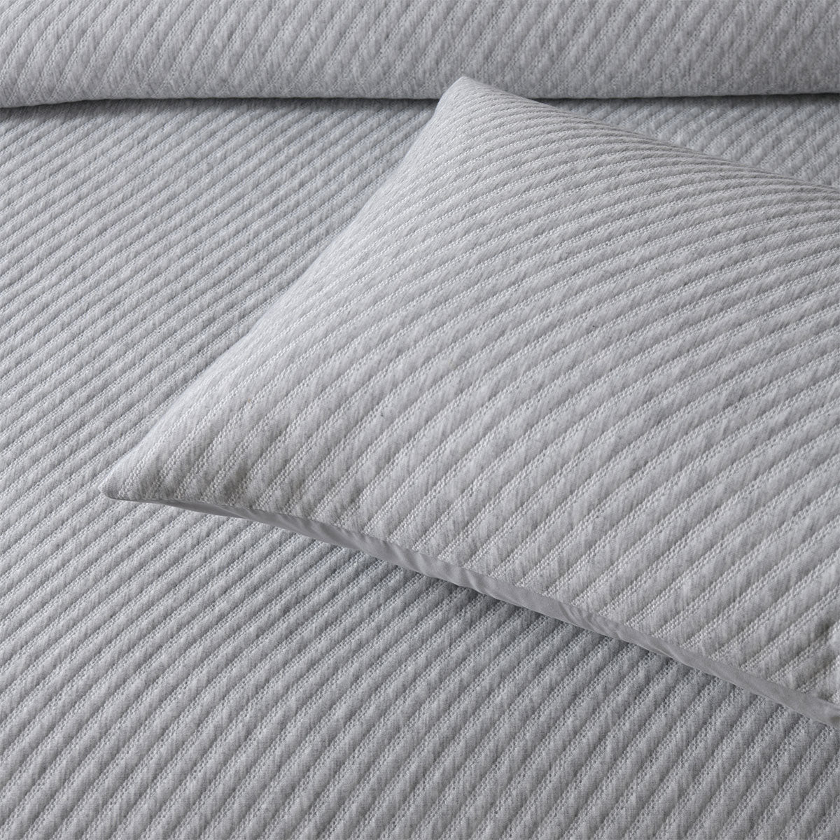 Bianca Pesaro Grey Polyester Cotton Quilt Cover Set Super King - Image 4