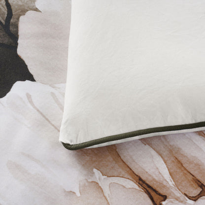 Bianca Somerset White Cotton Sateen Floral Quilt Cover Set Queen - Image 5