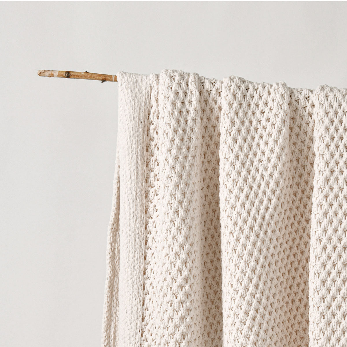 Bianca Sofala Cream Polyester Chenille Throw Rug 130 x 170 cm - Image 3