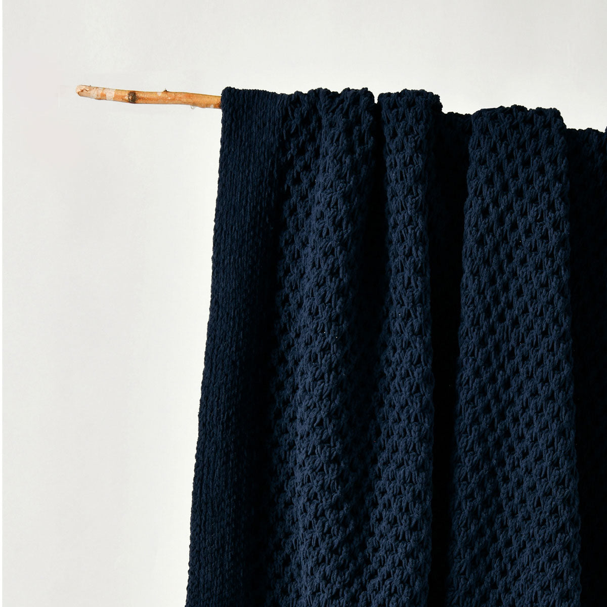 Bianca Sofala Indigo Polyester Chenille Throw Rug 130 x 170 cm - Image 3