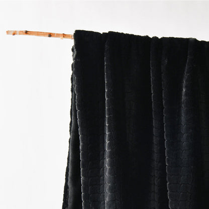 Bianca Tambar Black Faux Fur Throw Rug 130 x 170 cm - Image 3